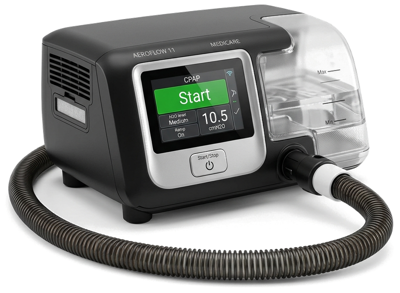 CPAP with Heated Humidifier & ClimateLine Tube